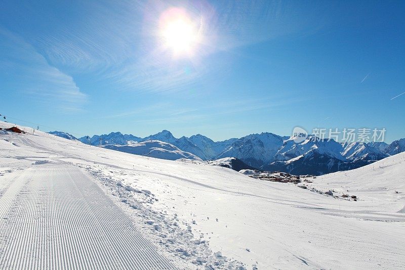 Alpe d'Huez 雪道